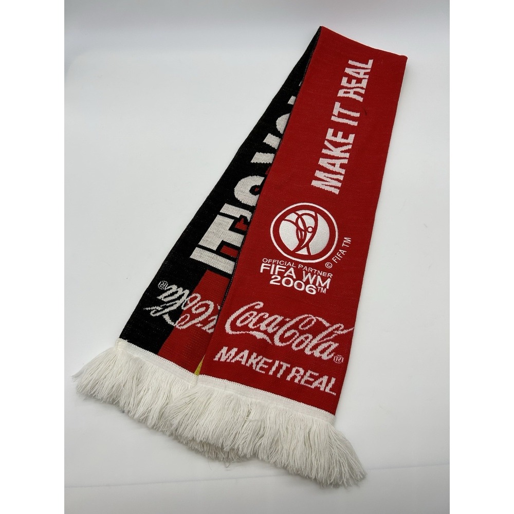 Vintage Coca Cola FIFA World Cup 2006 Scarf Germany Fan Schal Knit Memorabilia
